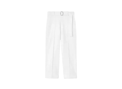Jil Sander Men's Belted Trousers "Optic White"