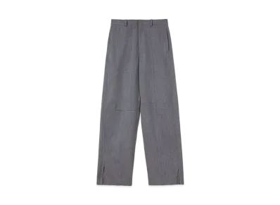 Jil Sander Trousers Wool Trousers With Rounded Leg and Hem Slits "Volcanic Glass"