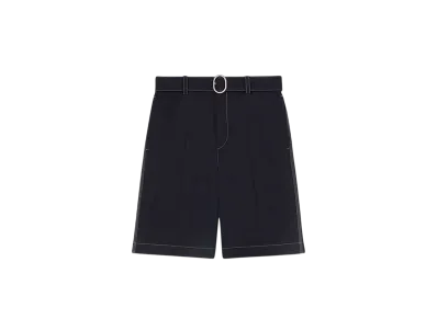 Jil Sander Men's Belted Shorts "Midnight"