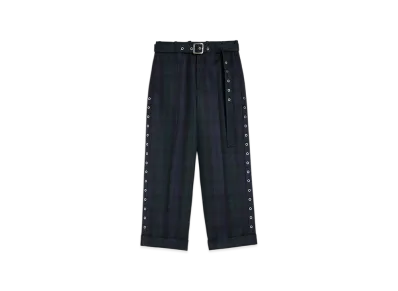 Jil Sander Wool Belted Trousers "Blue Horizon"