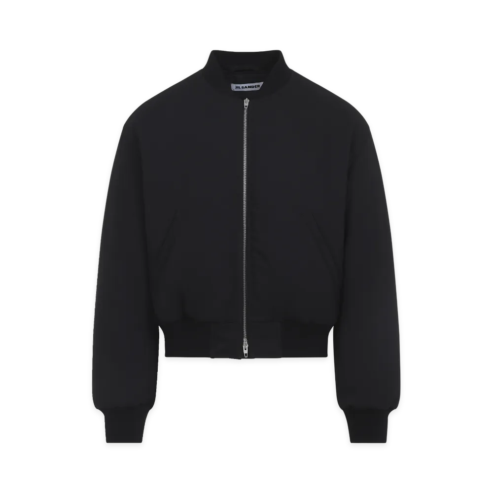 Jil Sander Cropped Bomber Jacket "Black"