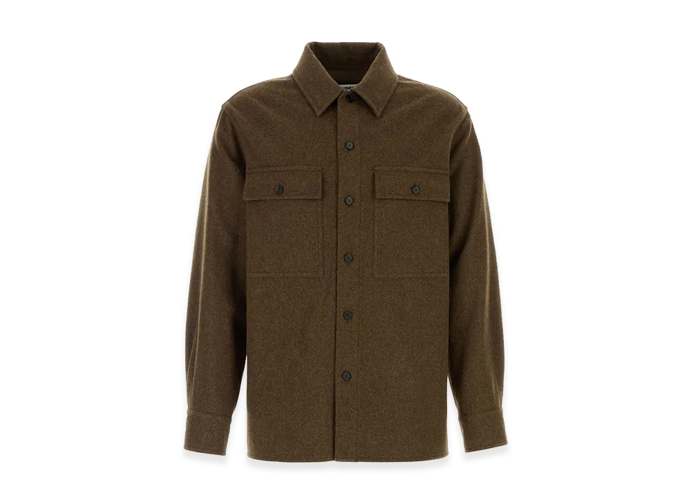 Jil Sander Wool Shirt "Teak/Khaki"