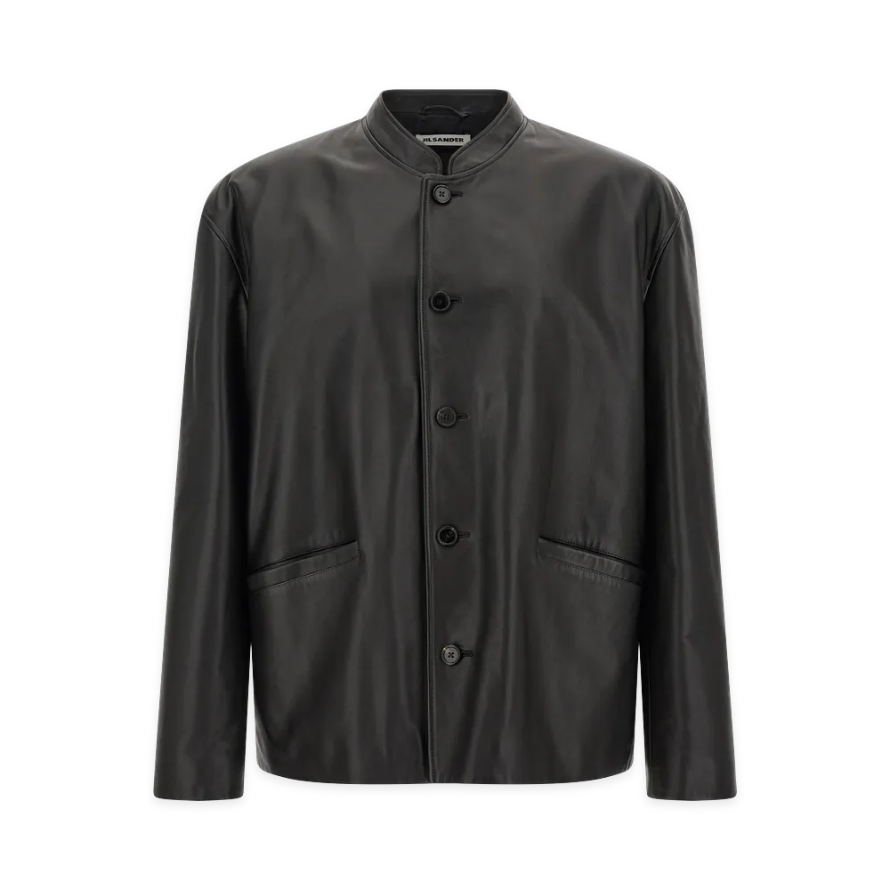 Jil Sander 145 Leather Jacket "Black"