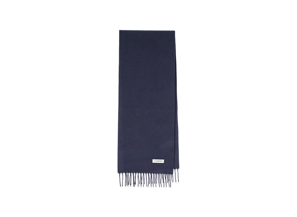 Jil Sander Wool Scarf "Midnight Blue"