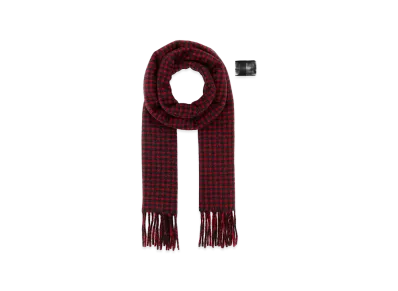 Jil Sander Embroidered Wool Scarf "Checked"