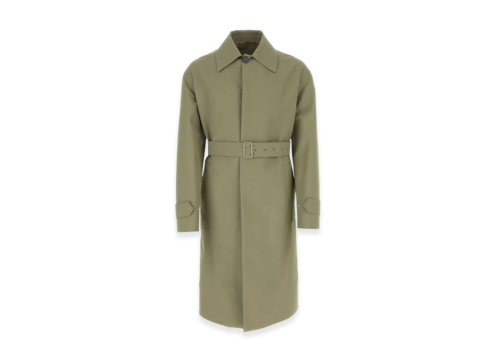 Jil Sander Army Green Cotton Trench Coat "Green"