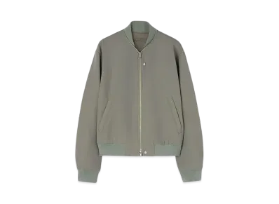 Jil Sander Men's Wool Gabardine Bomber Jacket "Slate Green"