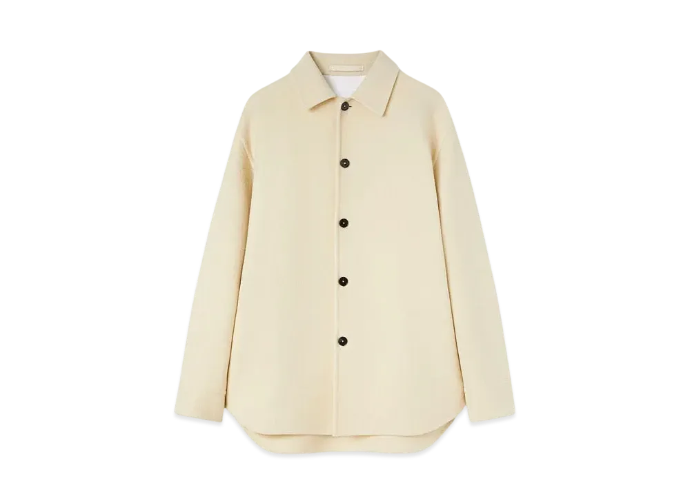 Jil Sander Men's Wool Overshirt "Pearl"