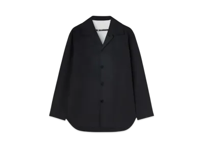 Jil Sander Men's Double Cotton Overshirt "Black"