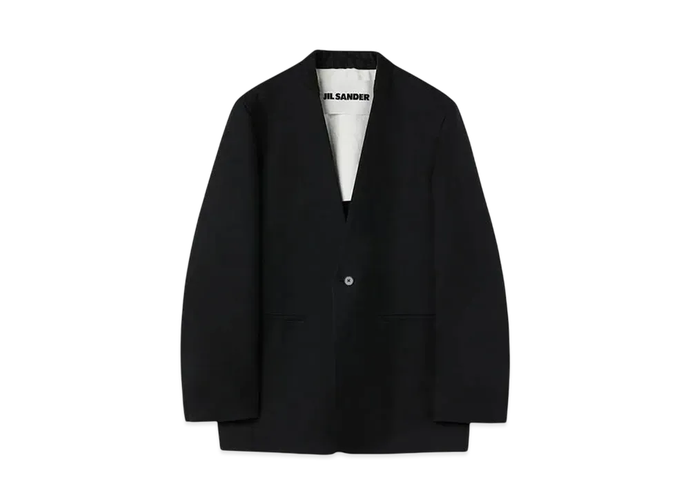 Jil Sander Men's Cotton Deconstructed Jacket "Black"