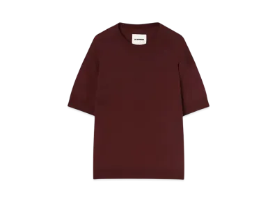 Jil Sander Men's Wool Crew-Neck T-Shirt "Dark Brown"
