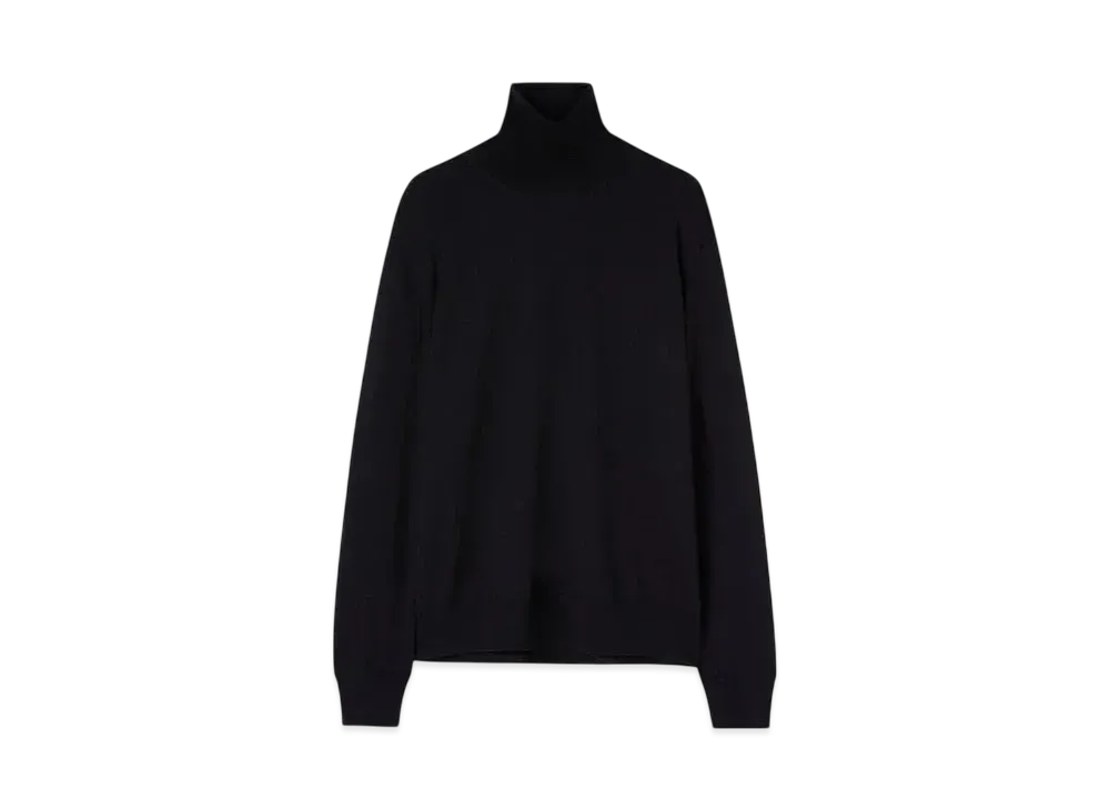 Jil Sander Men's Lightweight Wool High-Neck Sweater "Black"