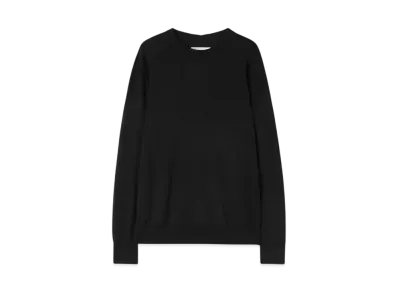 Jil Sander Men's Midweight Wool Crew-Neck Sweater "Black"