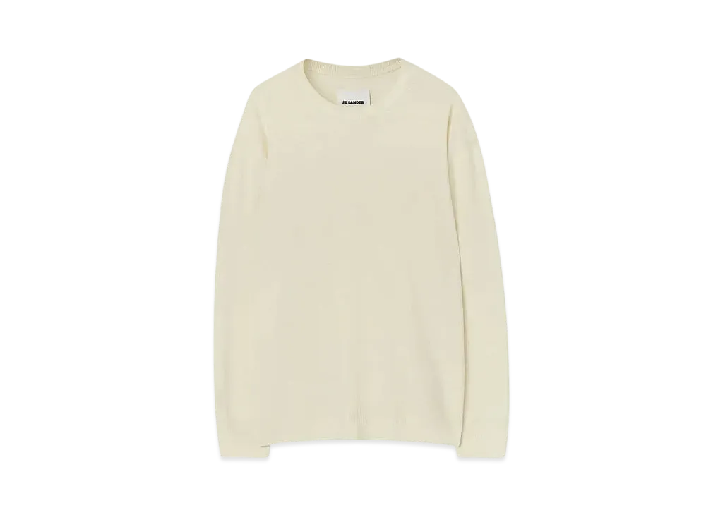 Jil Sander Men's Midweight Wool Crew-Neck Sweater "Cornsilk"