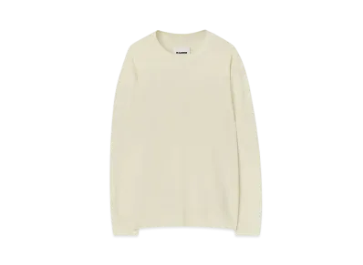 Jil Sander Men's Midweight Wool Crew-Neck Sweater "Cornsilk"
