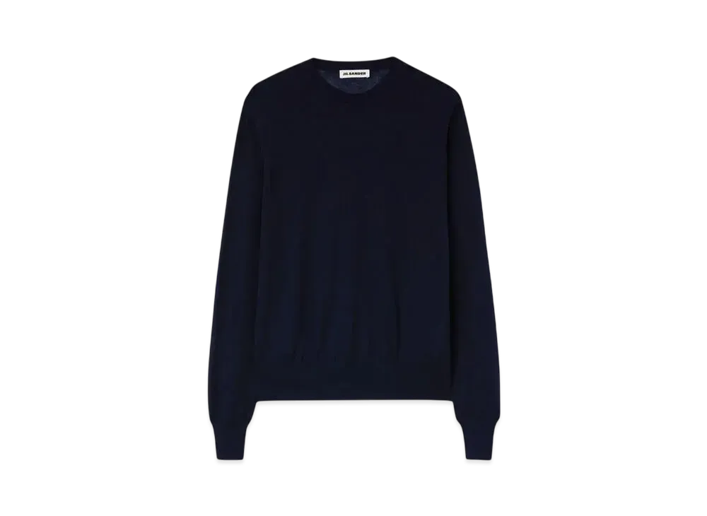 Jil Sander Men's Lightweight Cashmere Crew-Neck Sweater "Navy"