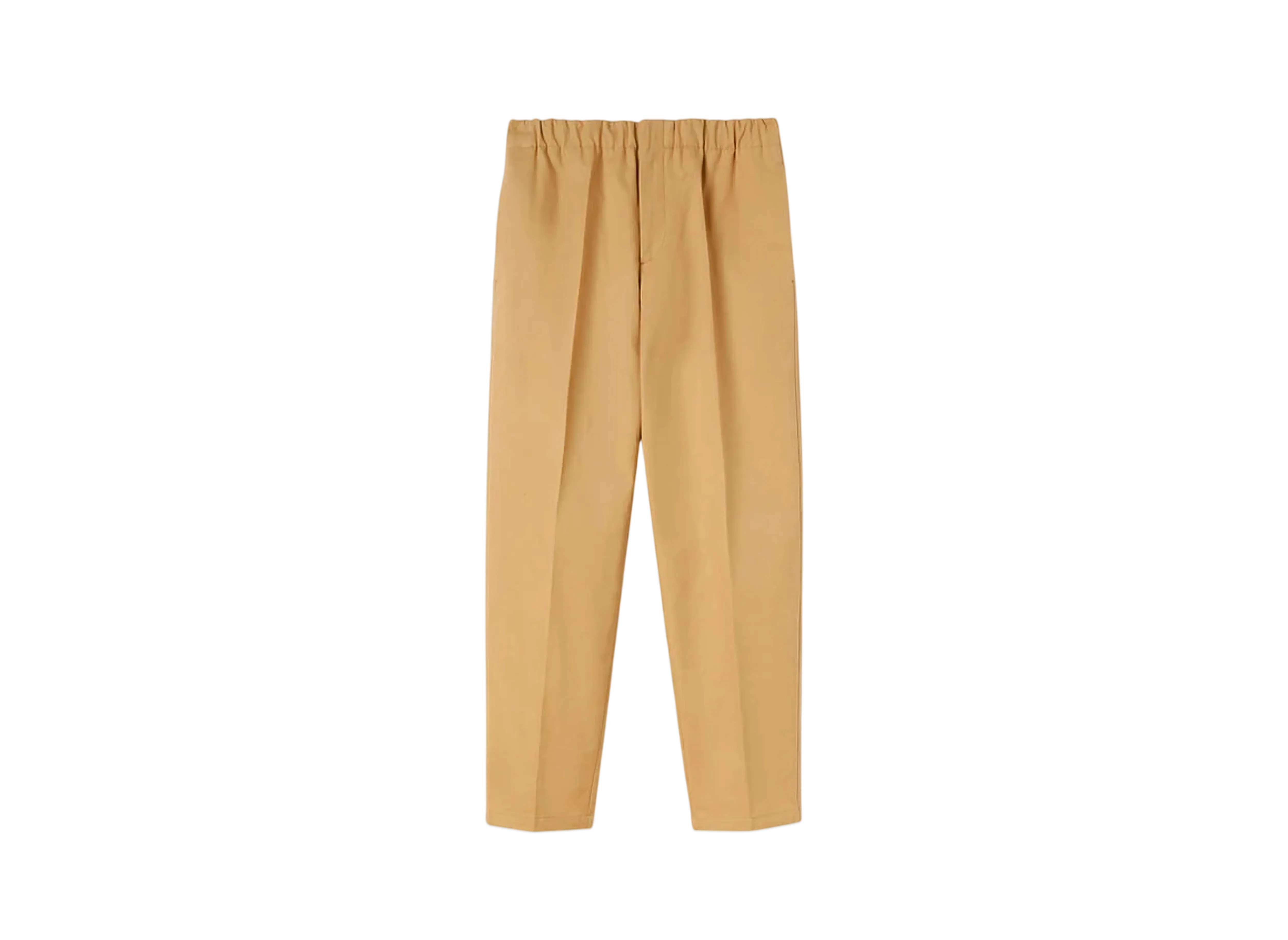 Jil Sander Men's Cotton Gabardine Tapered Trousers "Sand Stone"