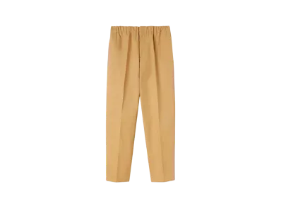 Jil Sander Men's Cotton Gabardine Tapered Trousers "Sand Stone"