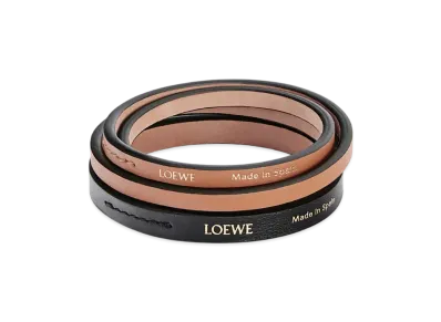 LOEWE Double Bangle Set "Black/Tan"