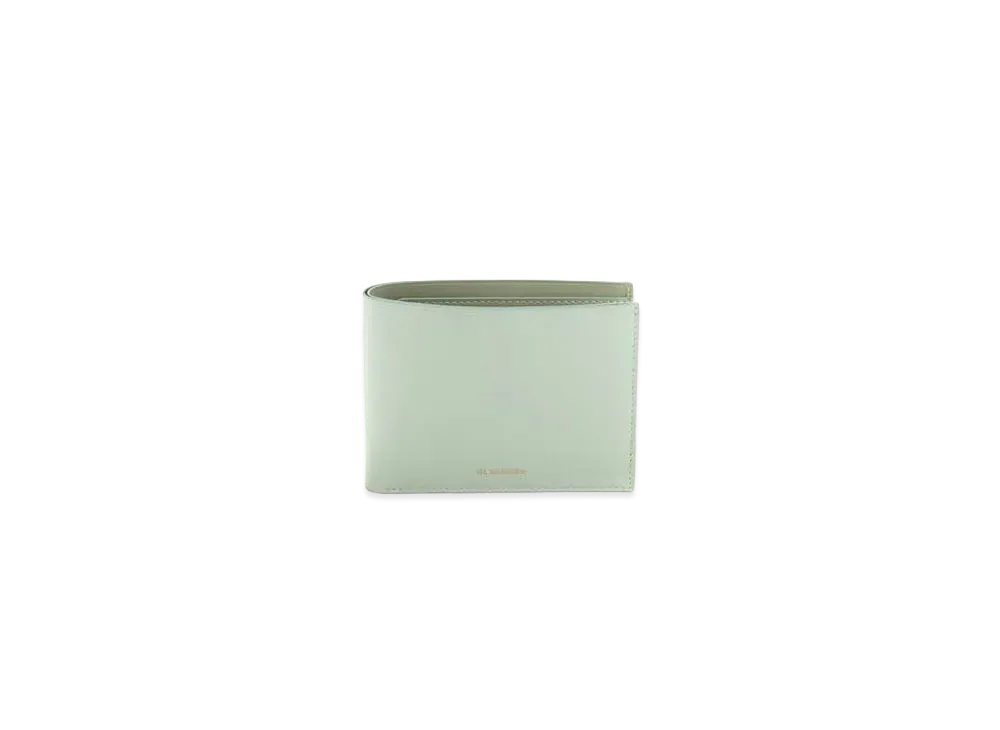 Jil Sander Wallet Leather Pocket With Embossed Logo "Grayish Green"