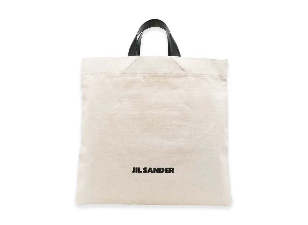 Jil Sander Women's Sand Canvas Shopping Bag "White"