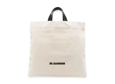 Jil Sander Women's Sand Canvas Shopping Bag "White"