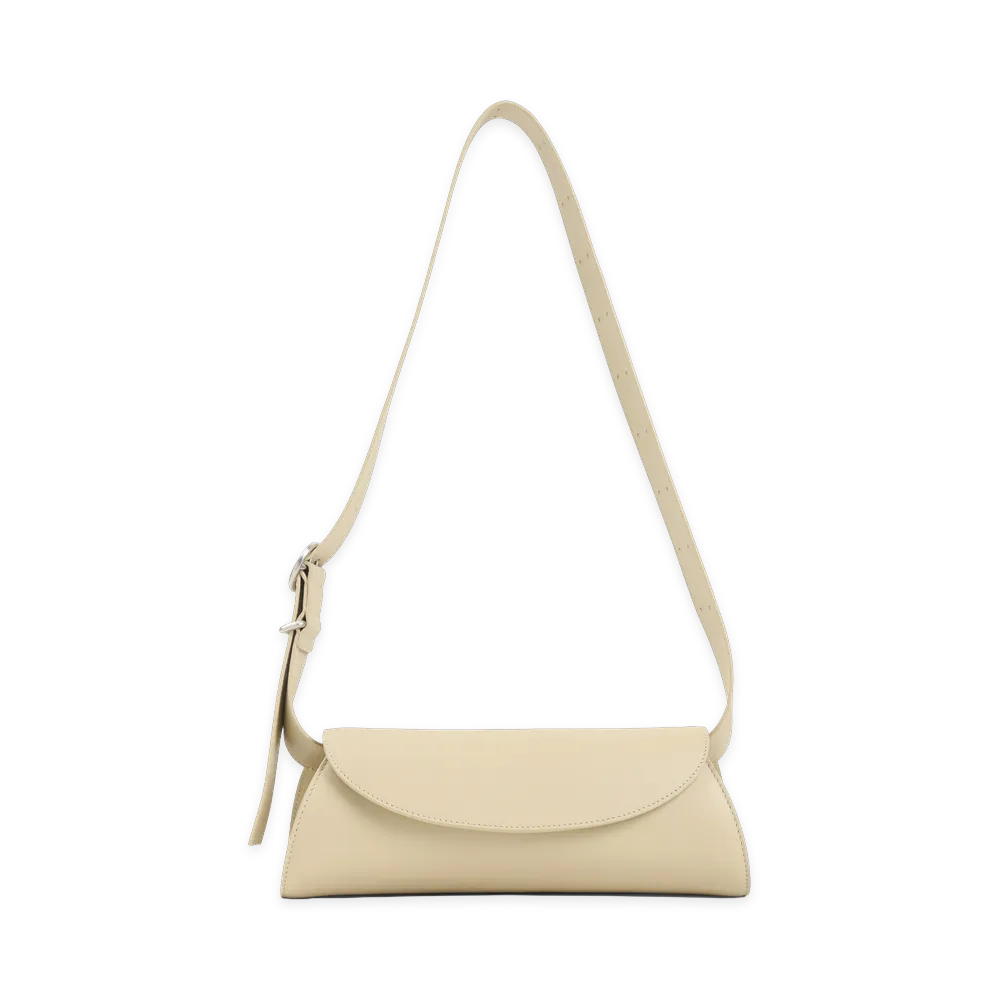 Jil Sander Teak Lamb Leather Sm Cannolo Handbag "Beige"