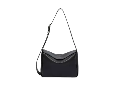 Jil Sander Flap Small Leather Crossbody Bag With Embossed logo "Black"