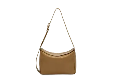 Jil Sander Flap Small Leather Crossbody Bag With Embossed logo "Honey Blond"