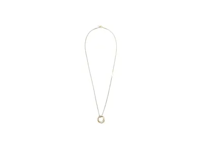 Jil Sander Necklace Handcrafted With Aged-Finish Ring Pendant "Silver/Gold"