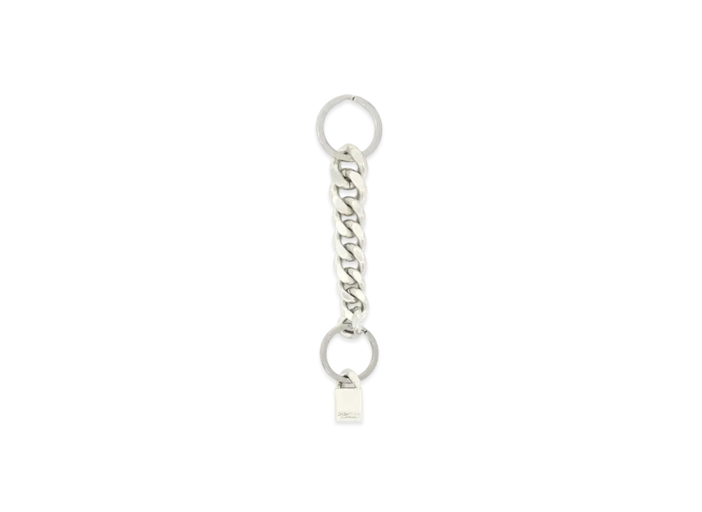 Jil Sander Keyring Handcrafted Brass With Chain Pendant "Silver"