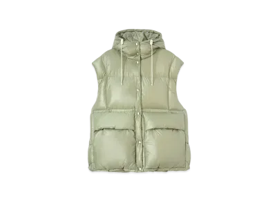 Jil Sander Women's Quilted Down Vest "Pastel Green"