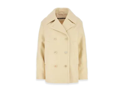 Jil Sander Women's Cream Wool Coat "Yellow"