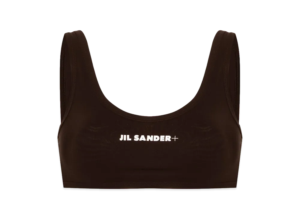 Jil Sander Women's Logo Bikini Top "Brown"
