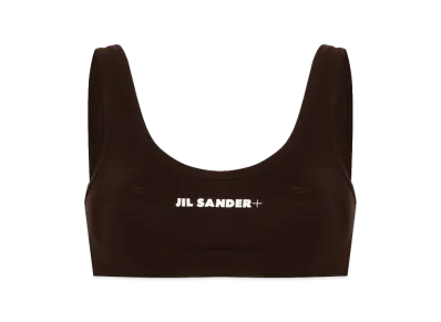 Jil Sander Women's Logo Bikini Top "Brown"