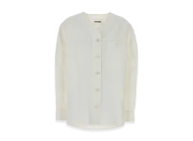 Jil Sander Women's Linen Blend Oversize Shirt "White"