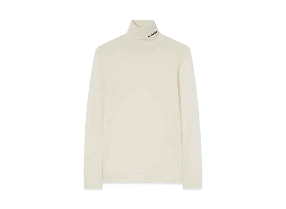 Jil Sander Women's High-Neck T-Shirt "Porcelain"