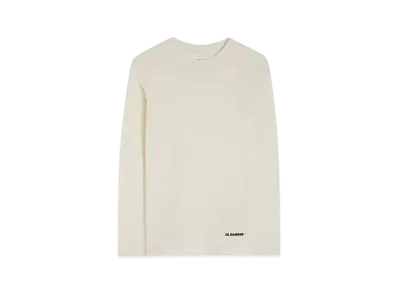 Jil Sander Women's Crew-Neck T-Shirt "Porcelain"