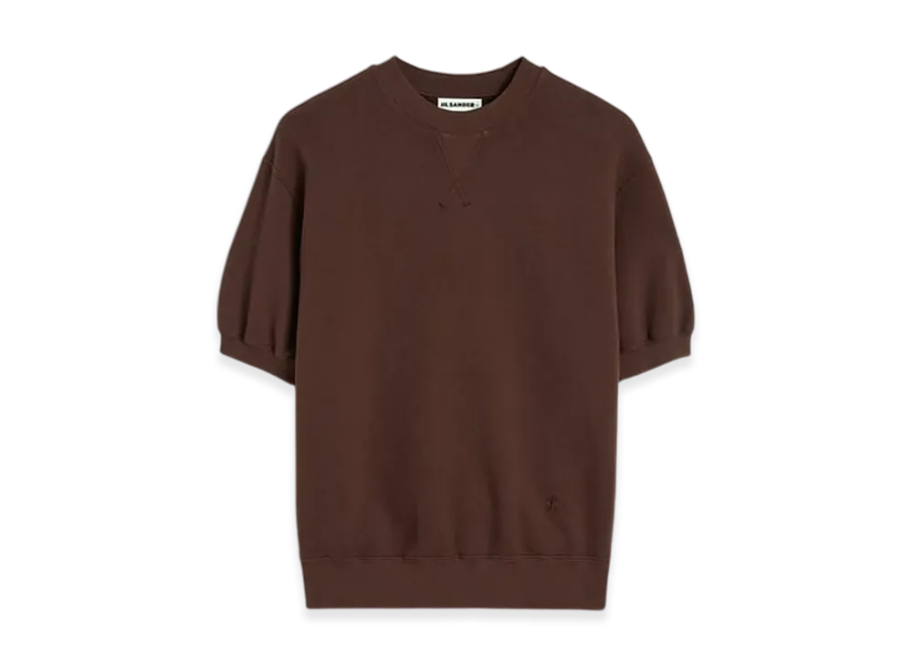 Jil Sander Cotton Terry Crew-Neck T-Shirt "Plum"