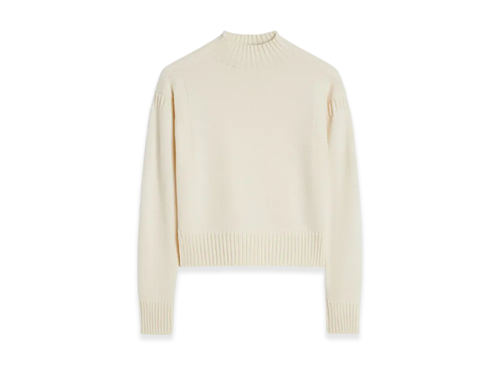 Jil Sander Wool Mock-Neck Sweater "Natural"