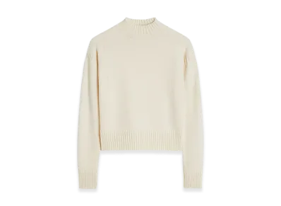 Jil Sander Wool Mock-Neck Sweater "Natural"