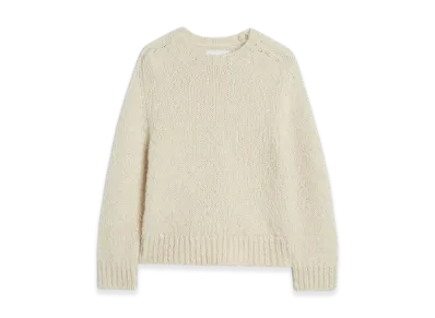 Jil Sander Wool Blend Crew-Neck Sweater "Chalk"