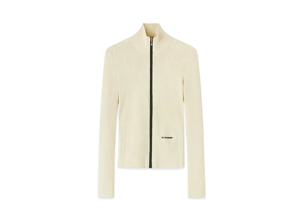 Jil Sander Women's Zip-up Cardigan "Coconut"