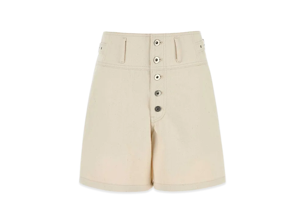 Jil Sander Women's Sand Denim Bermuda Shorts "Beige o Tan"