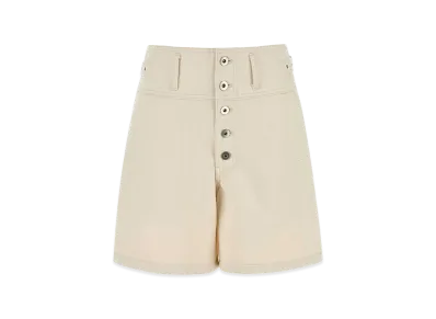 Jil Sander Women's Sand Denim Bermuda Shorts "Beige o Tan"