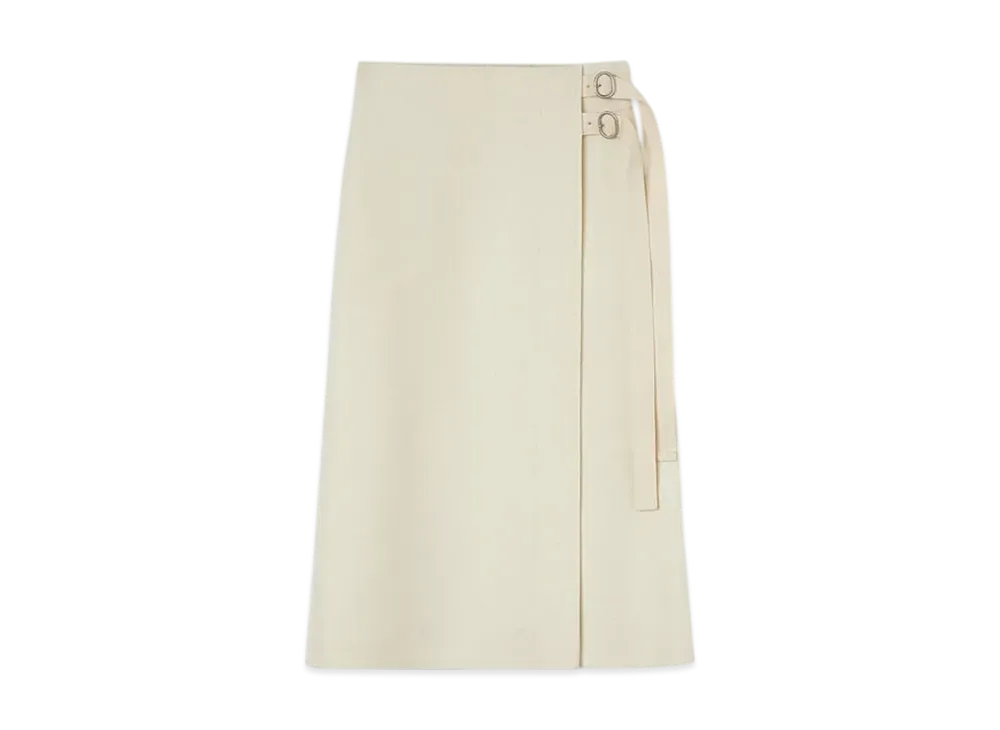 Jil Sander Women's Wrap Skirt "Chalk"