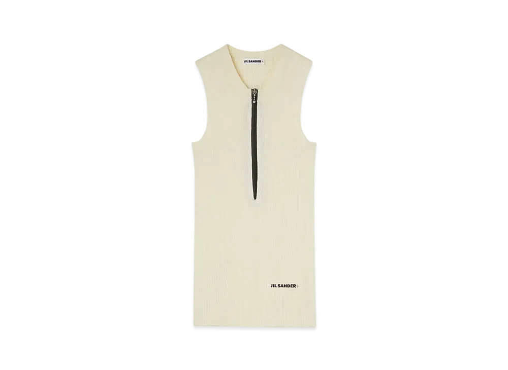 Jil Sander Women's Crew-Neck Vest "Porcelain"