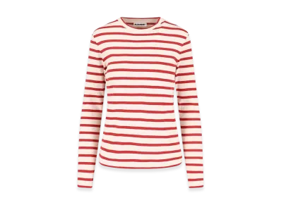 Jil Sander Women's Striped T-Shirt "Red"