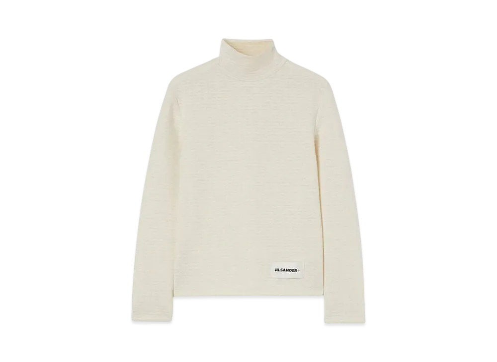Jil Sander Women's High-Neck Top "Porcelain"