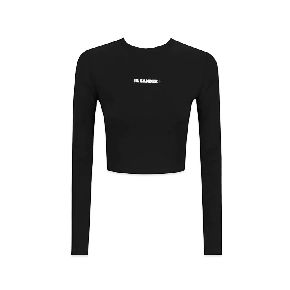Jil Sander Cropped Top With Logo "Black"